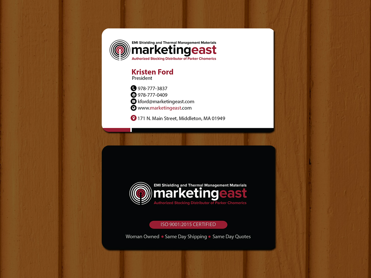 Visitenkarten-Design von Creations Box 2015 für Marketing East | Design #23839577