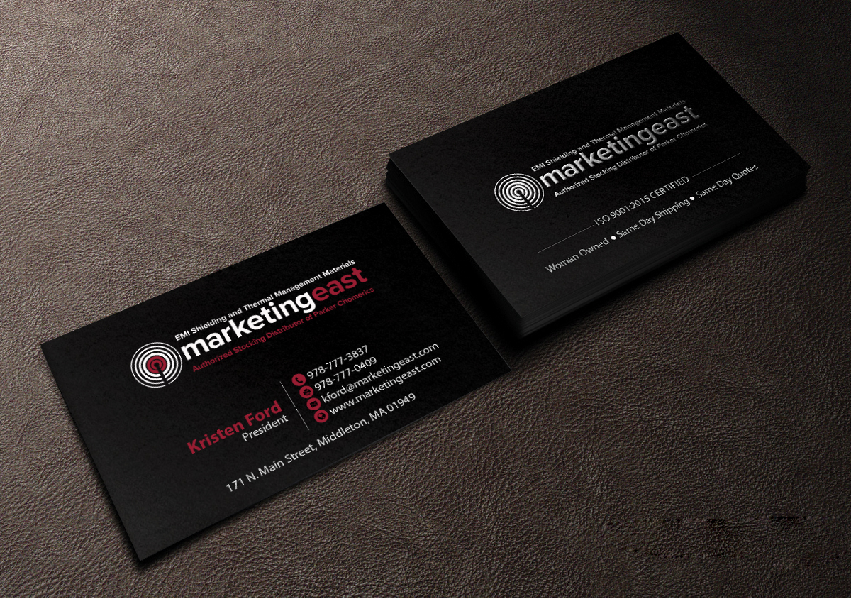 Visitenkarten-Design von Creations Box 2015 für Marketing East | Design #23839579