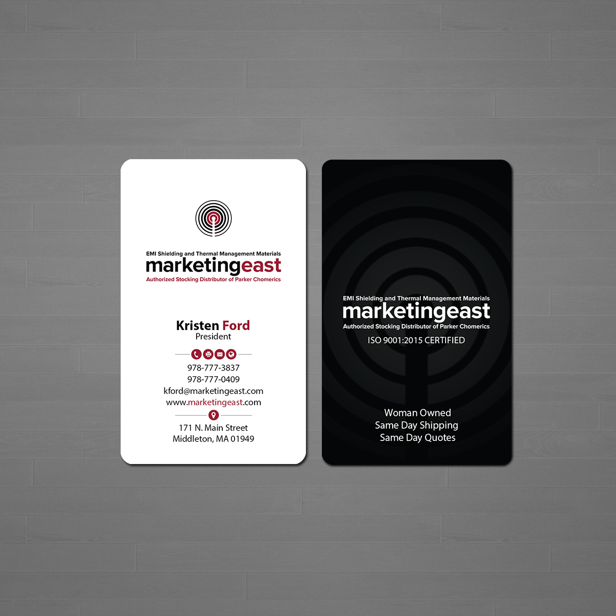 Visitenkarten-Design von Creations Box 2015 für Marketing East | Design #23839595