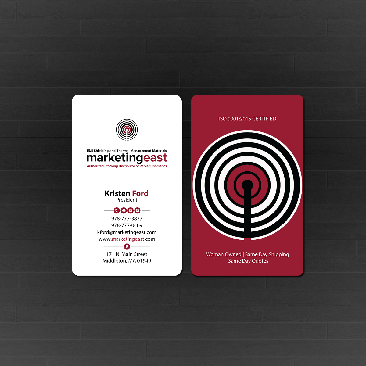 Business Card Design by Creations Box 2015 for Marketing East | Design #23839598