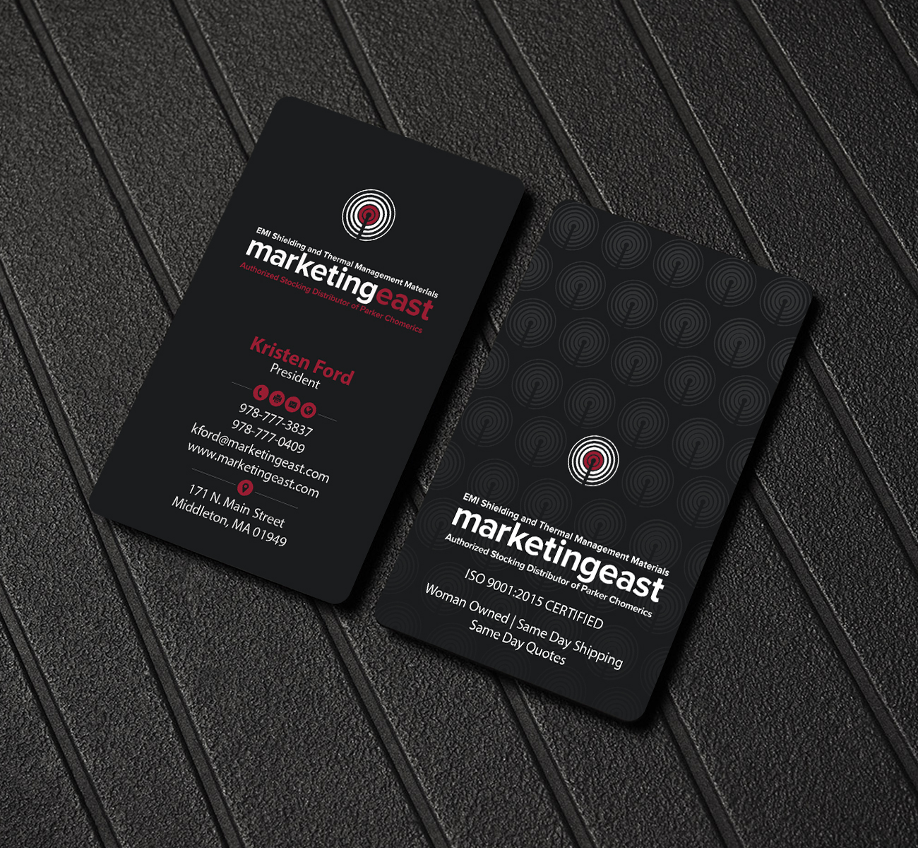 Visitenkarten-Design von Creations Box 2015 für Marketing East | Design #23839599