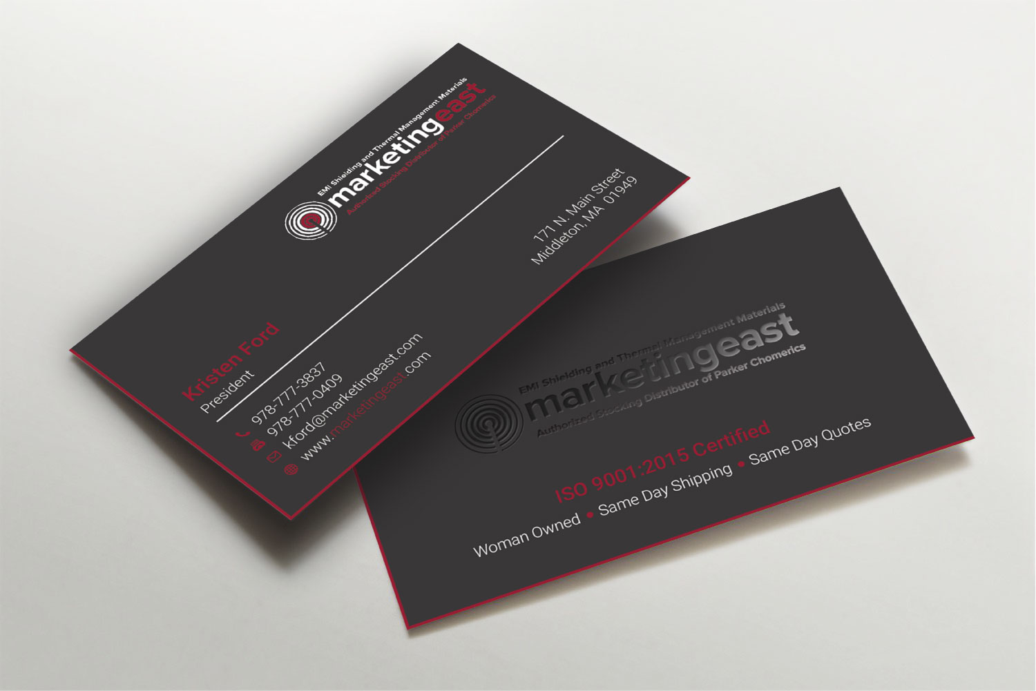 Business Card Design by LAXMI DESIGNHUB for Marketing East | Design #23836250