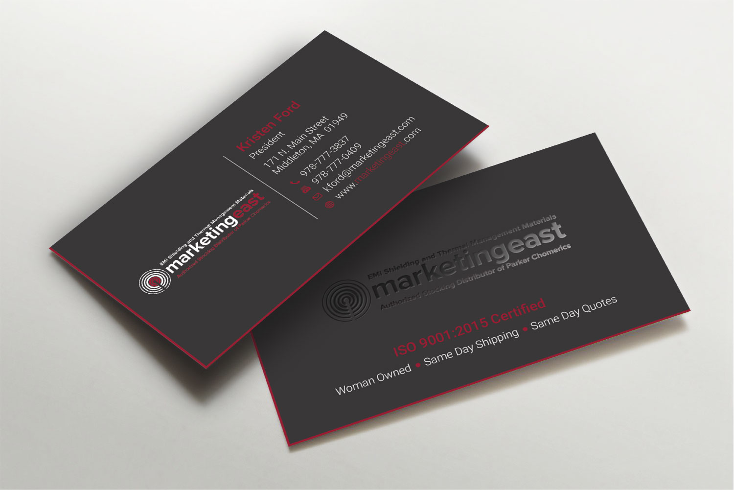 Business Card Design by LAXMI DESIGNHUB for Marketing East | Design #23836254
