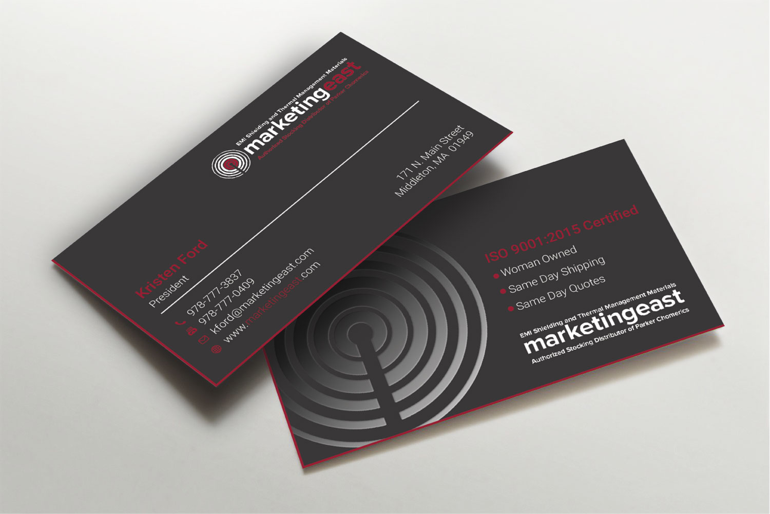 Business Card Design by LAXMI DESIGNHUB for Marketing East | Design #23836255