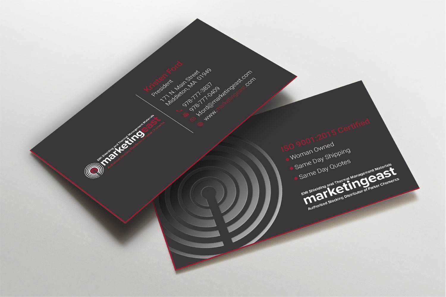 Business Card Design by LAXMI DESIGNHUB for Marketing East | Design #23836256