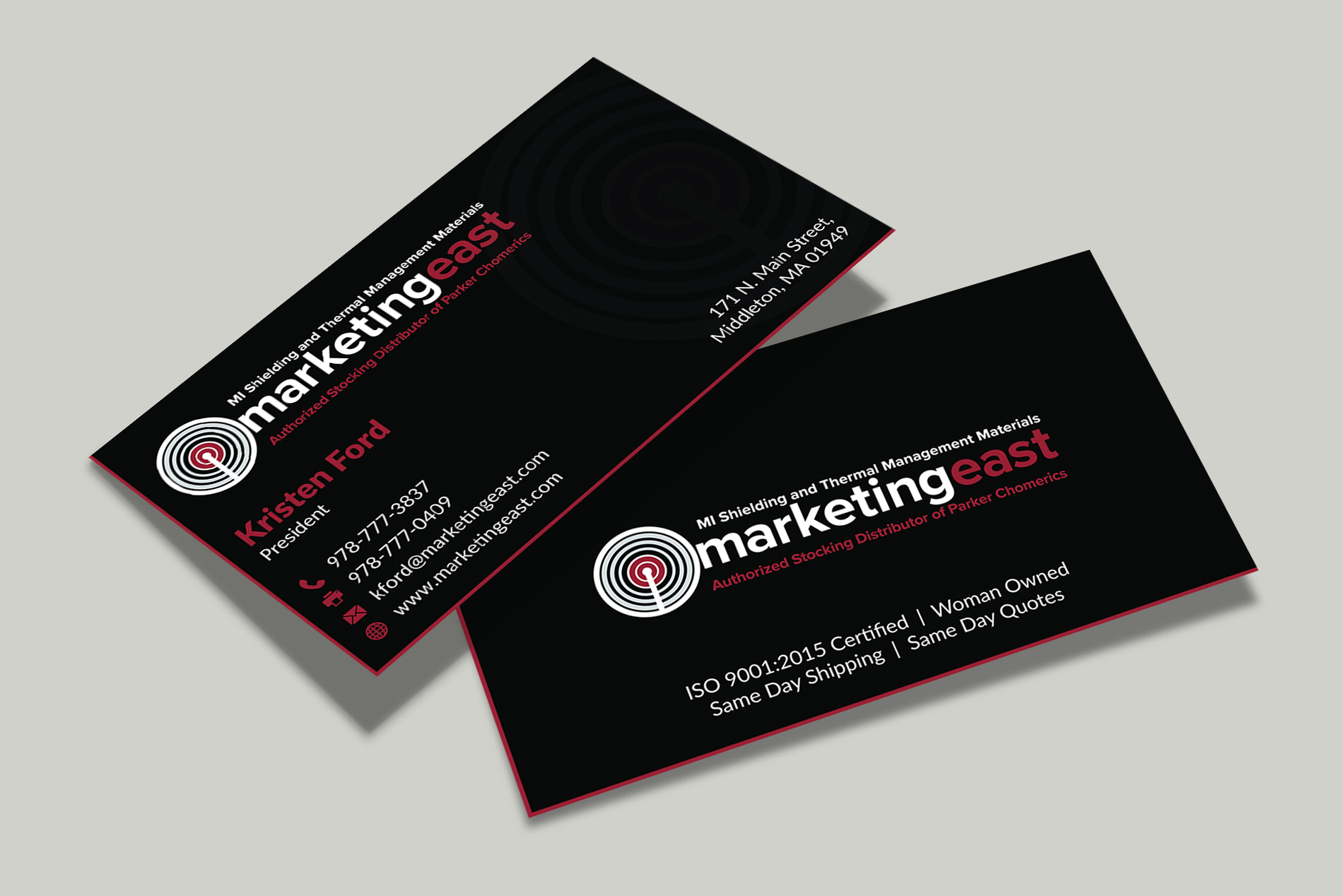 Business Card Design by Musa. A for Marketing East | Design #23839875