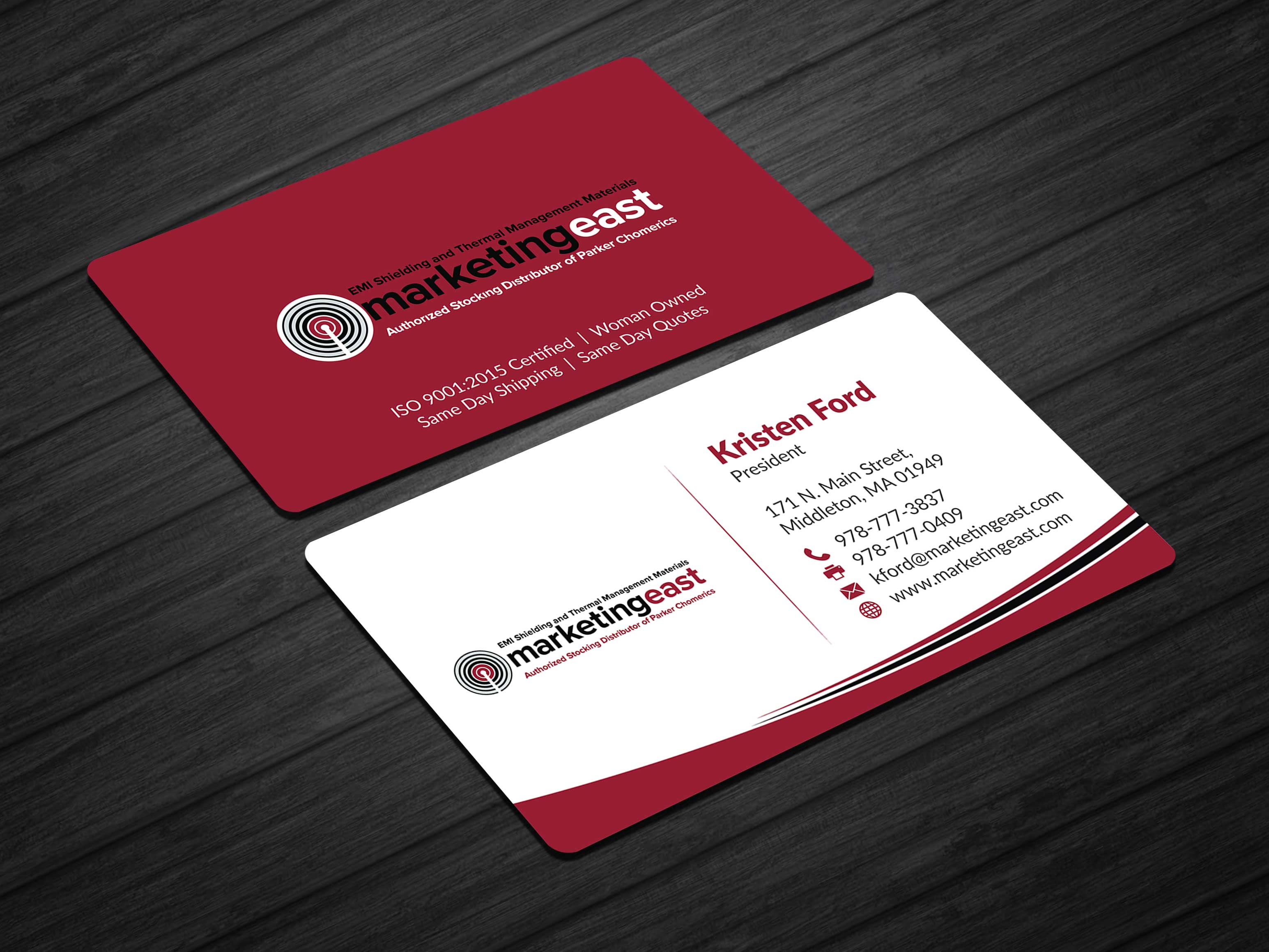 Visitenkarten-Design von Musa. A für Marketing East | Design #23840070