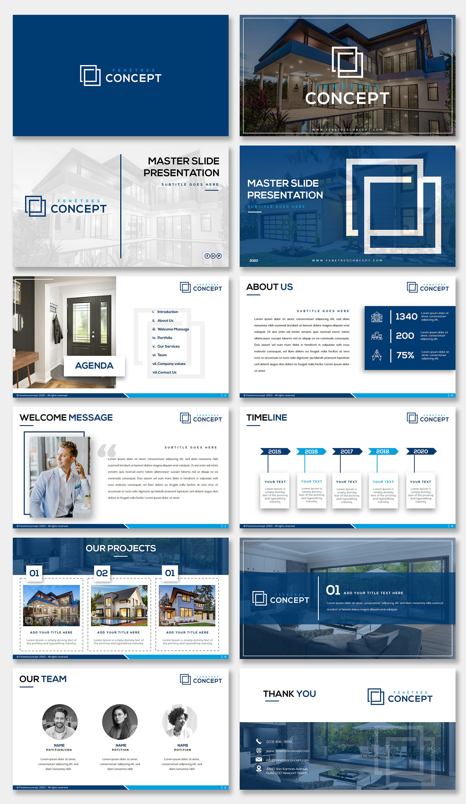 PowerPoint Design by Luvinda for Fenêtres Concept | Design #23831424