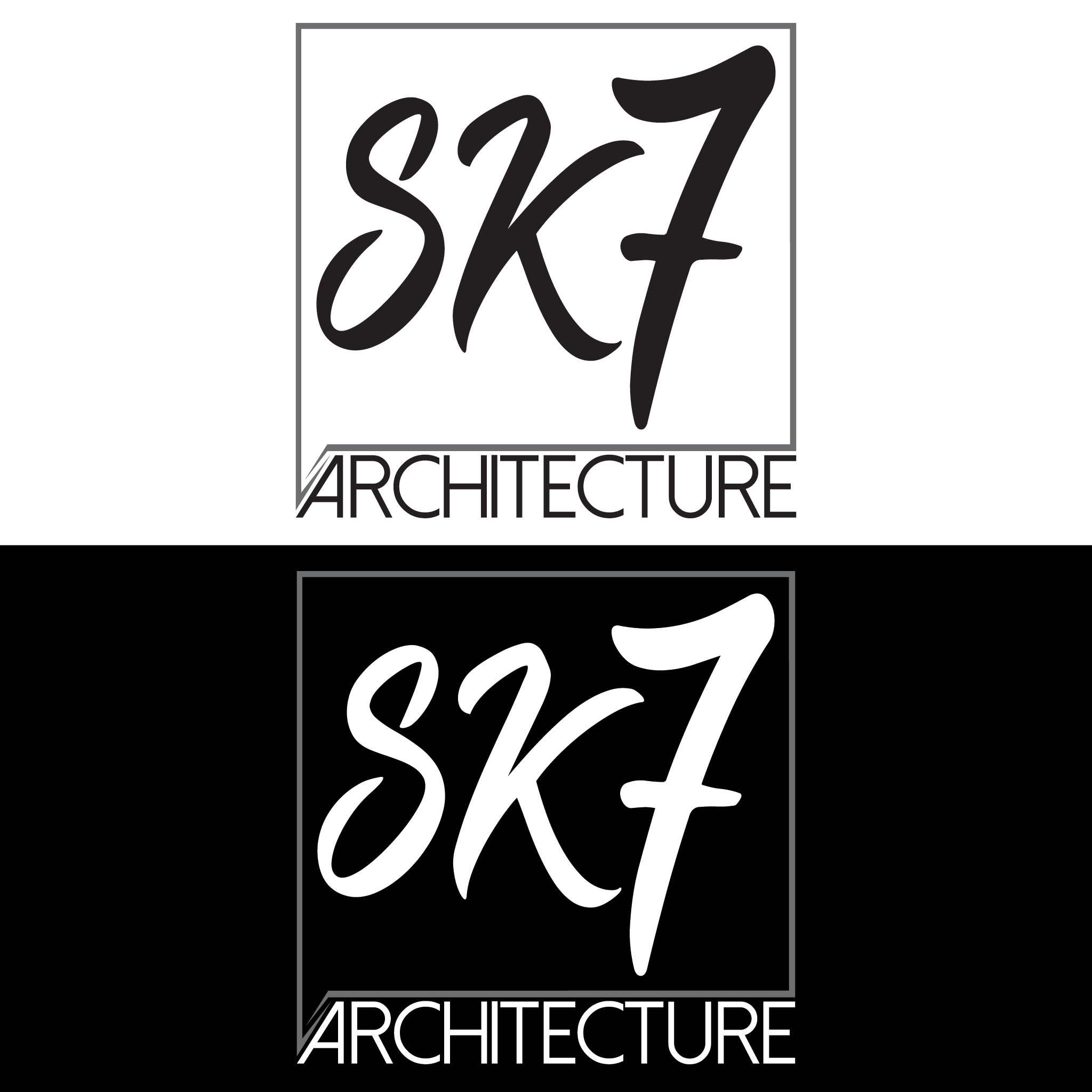 Logo Design by Omar Khalil Walker for SK7 ARCHITECTURE | Design #23848111