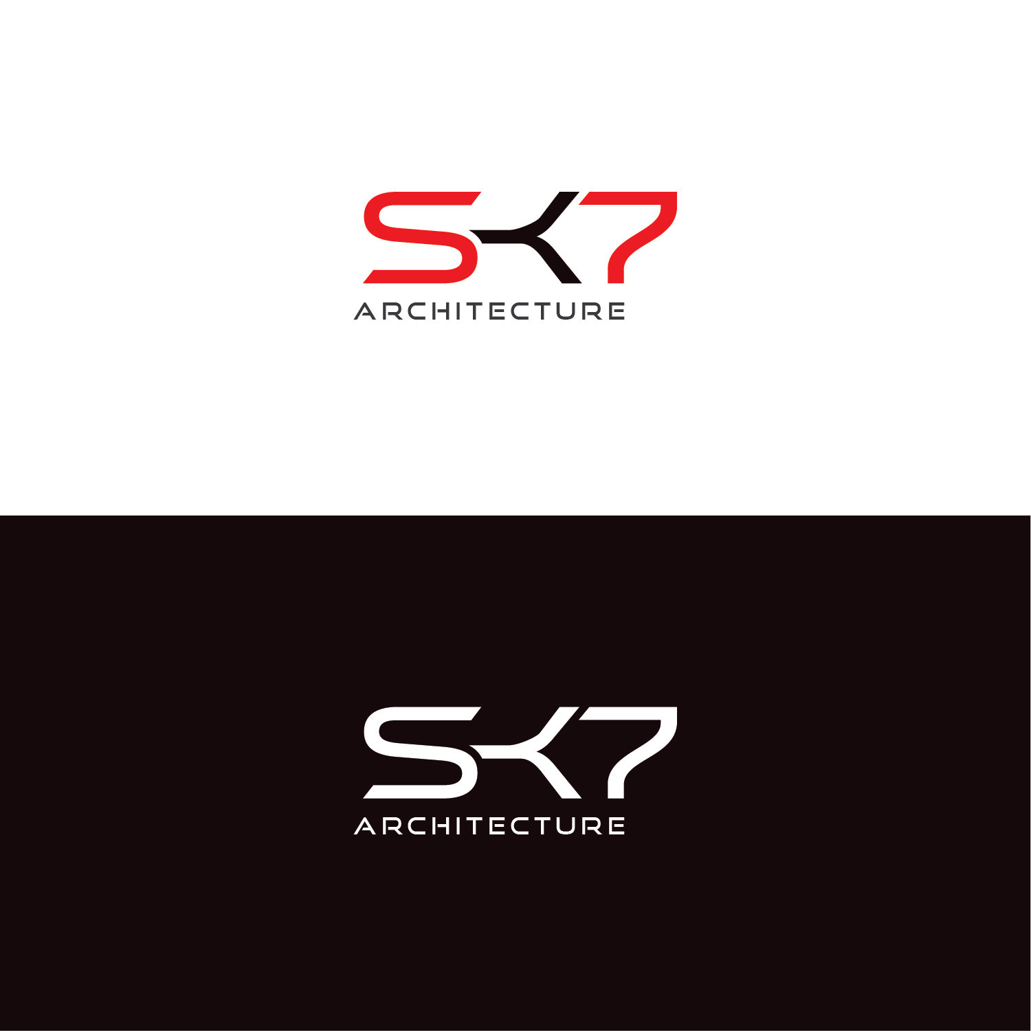 Logo Design by Muhammad Imran 3 for SK7 ARCHITECTURE | Design #23835818
