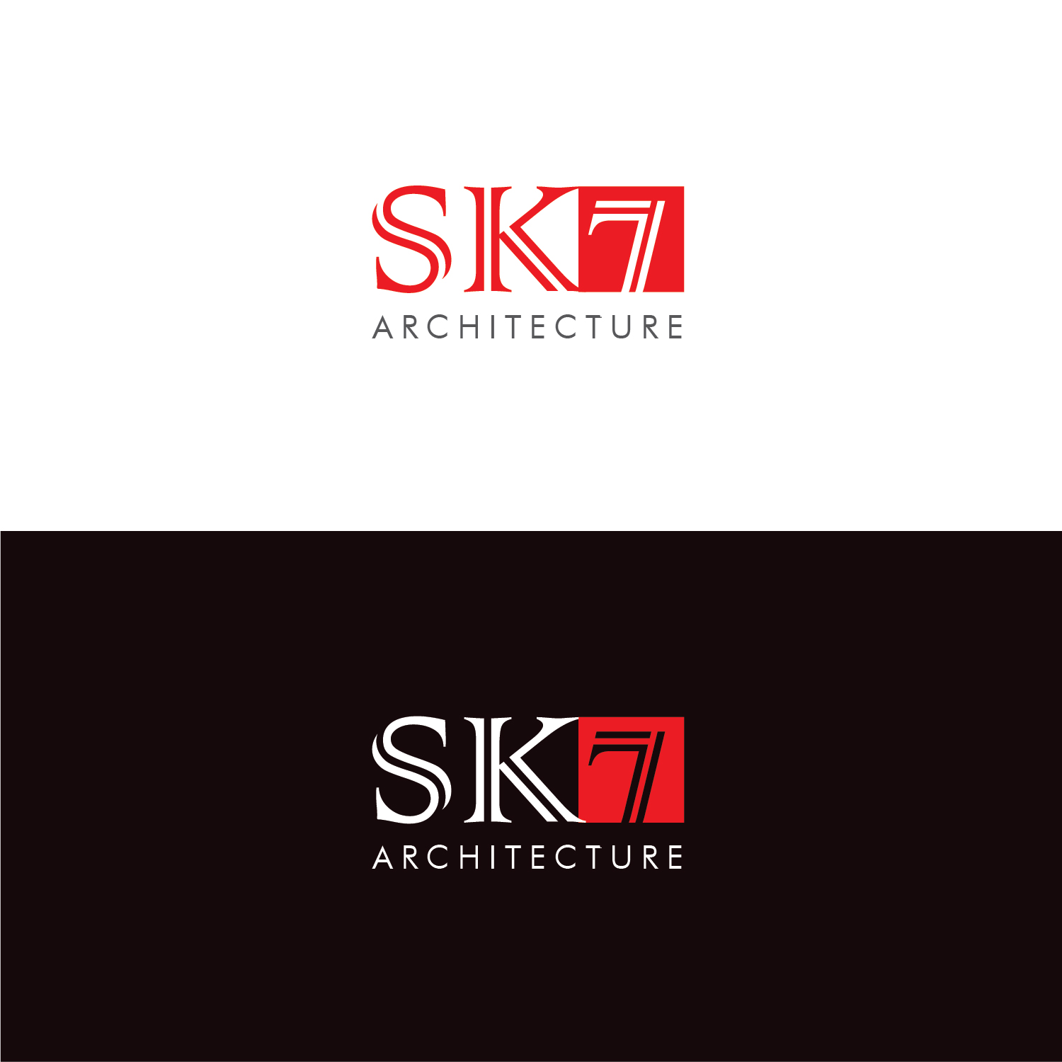 Logo Design by Muhammad Imran 3 for SK7 ARCHITECTURE | Design #23835820