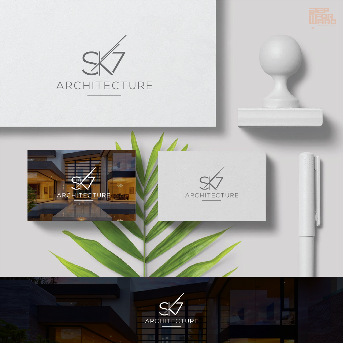 Logo Design by step forward 2 for SK7 ARCHITECTURE | Design #23834590