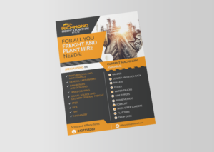 RICHMOND FREIGHT & PLANT HIRE NEEDS A FLYER  | Design de Flyer par Rongbaaz