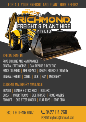 Diseño de Flyer por Skybluedesignstudio para Richmond Freight & Plant Hire Pty Ltd  | Diseño #23841789