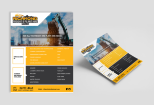 Diseño de Flyer por Lpross para Richmond Freight & Plant Hire Pty Ltd  | Diseño #23836964