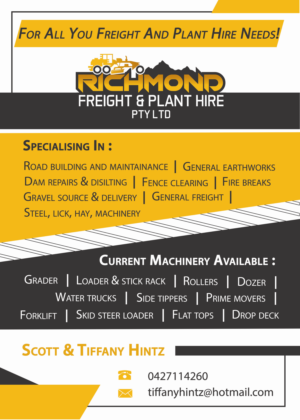 Diseño de Flyer por Bidita Saha para Richmond Freight & Plant Hire Pty Ltd  | Diseño #23850740