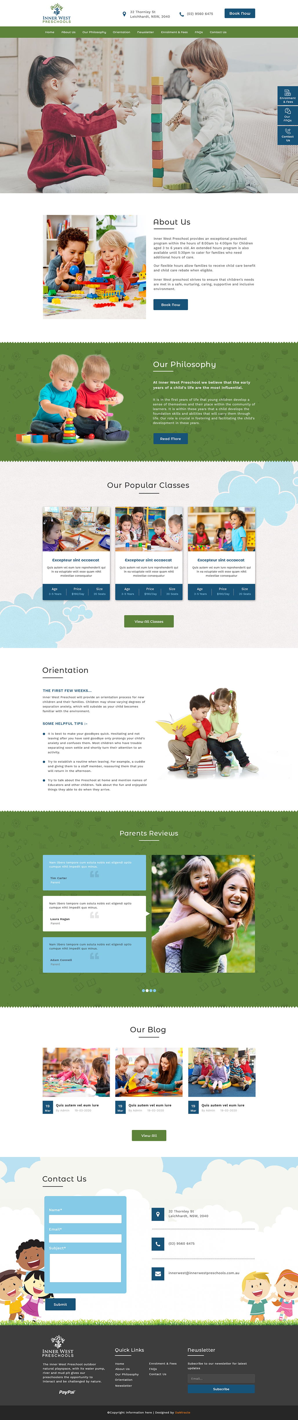 Web Design by Da Miracle for Innerwest Preschools Pty Ltd | Design #23964517