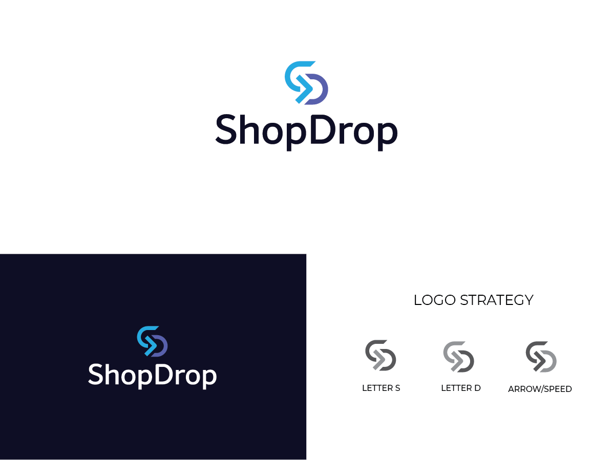 Logo Design by Gio Ville for ShopDrop | Design #23848821