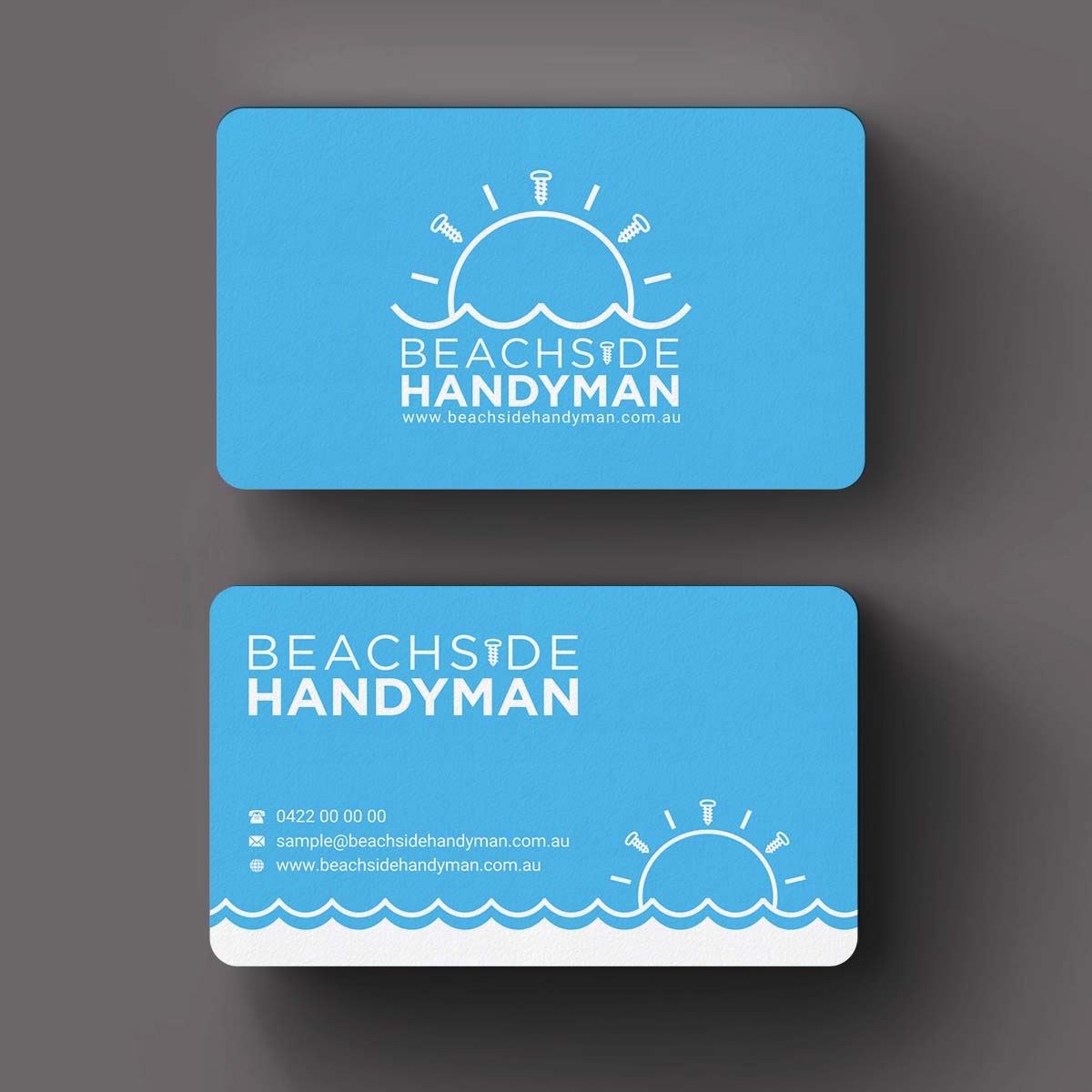 Visitenkarten-Design von INDIAN_Ashok für Beachside Handyman | Design: #23837154