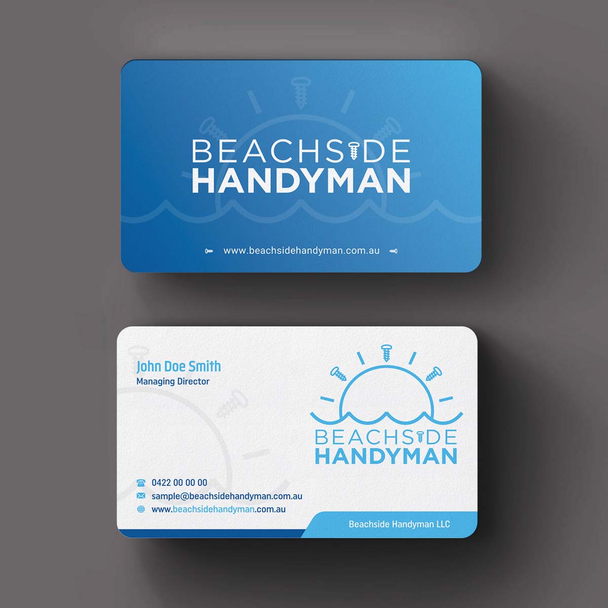 Diseño de Tarjeta de Presentación por INDIAN_Ashok para Beachside Handyman | Diseño #23837177