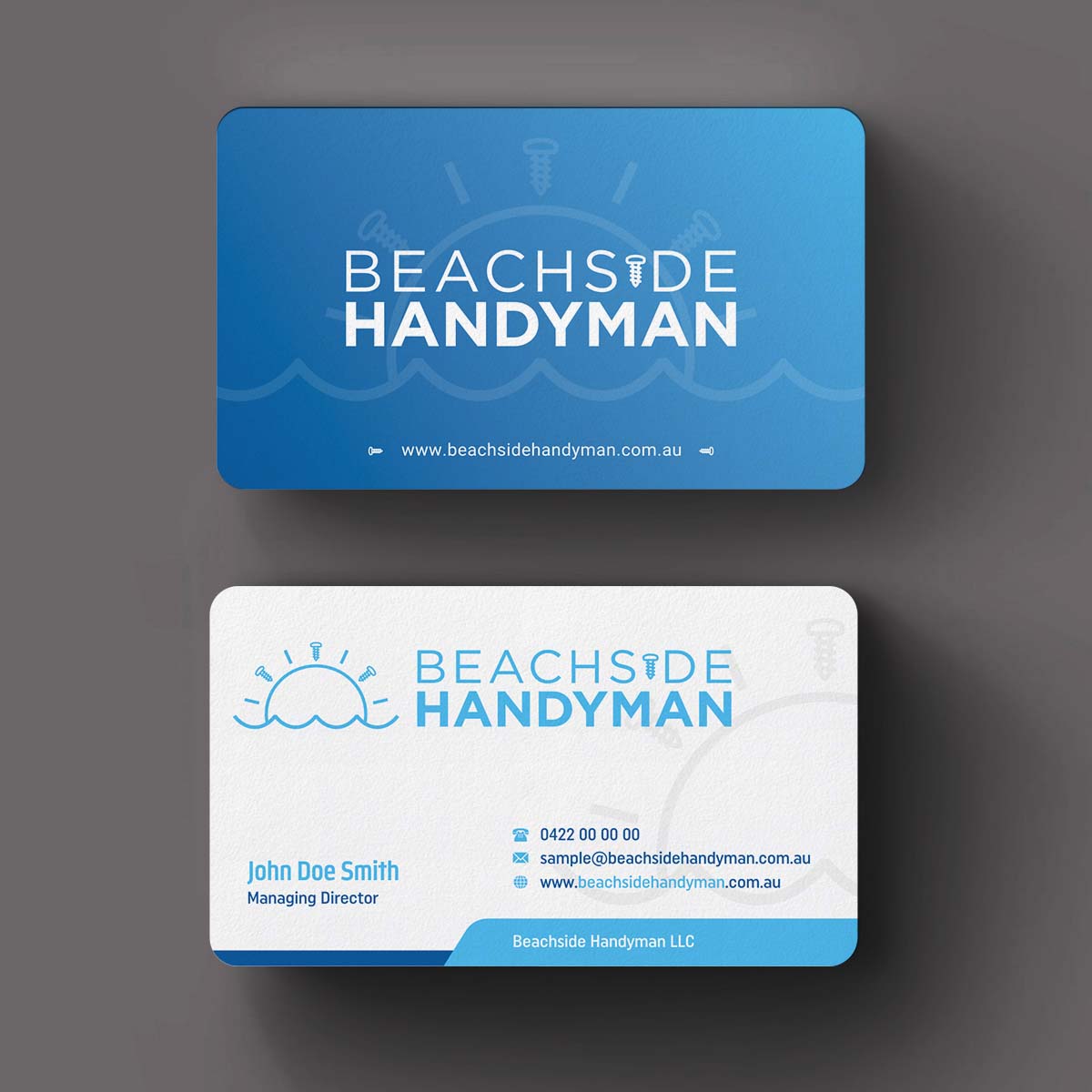 Visitenkarten-Design von INDIAN_Ashok für Beachside Handyman | Design #23837183