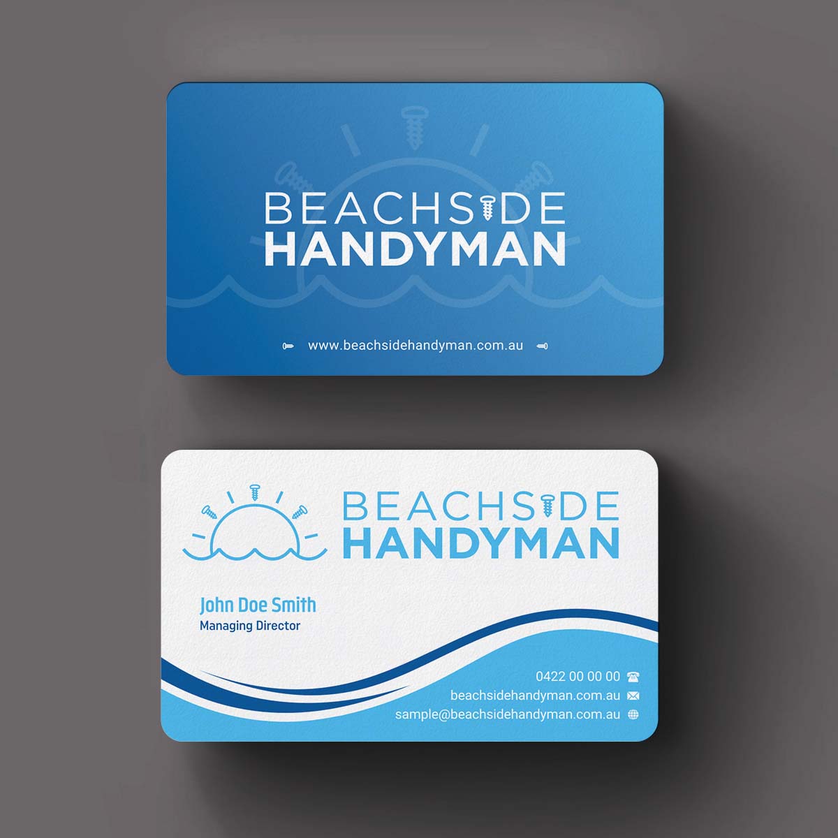 Diseño de Tarjeta de Presentación por INDIAN_Ashok para Beachside Handyman | Diseño #23837185