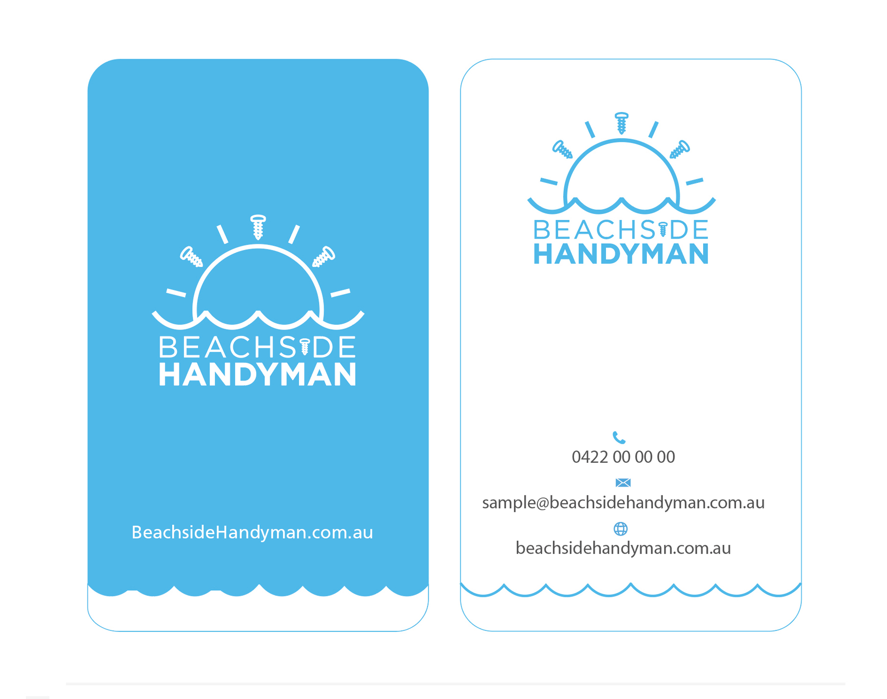 Design de Carte de Visite par maty 2 pour Beachside Handyman | Design #23839829