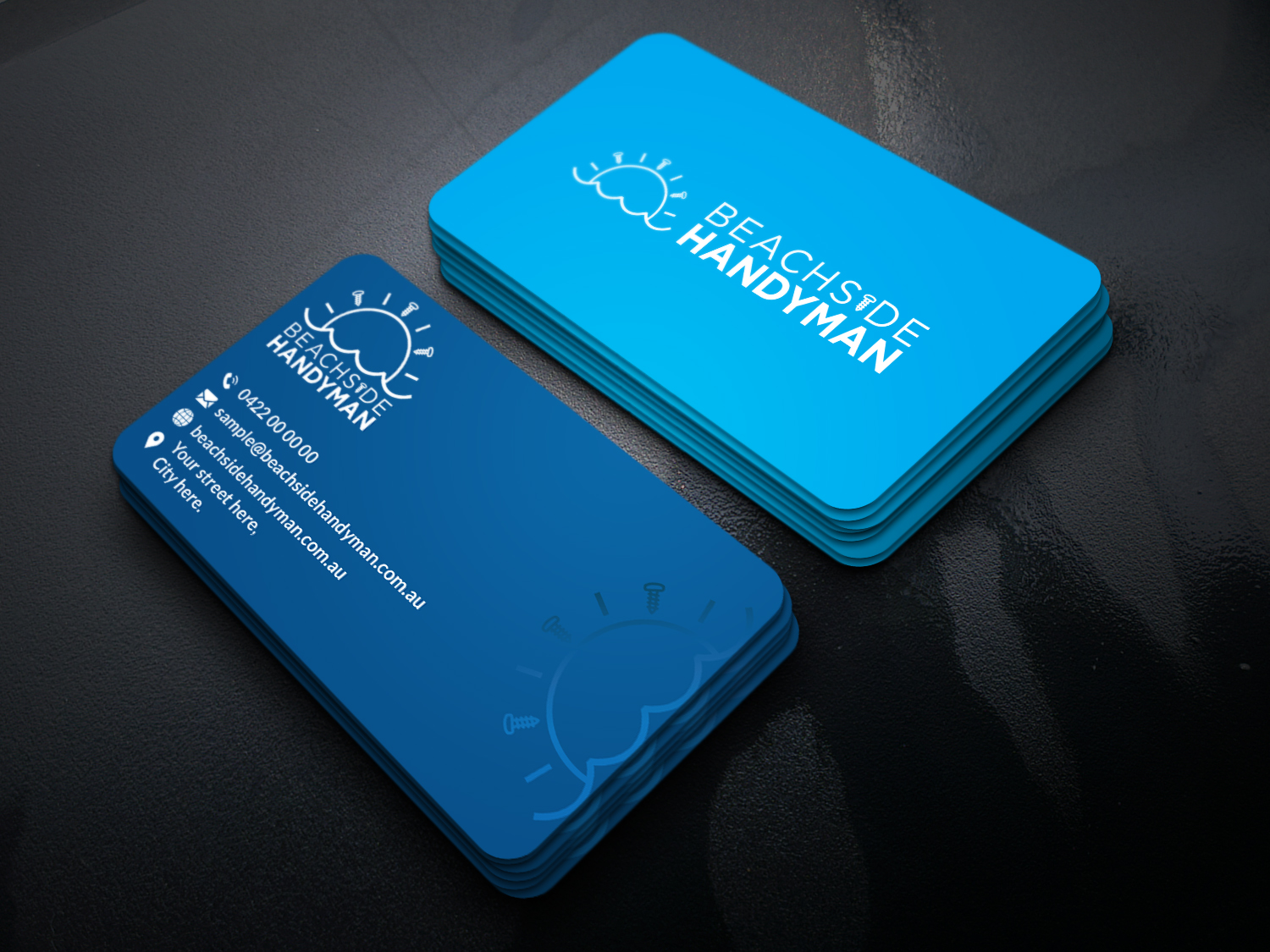 Business Card Design by Al Akram for Beachside Handyman | Design #23840010
