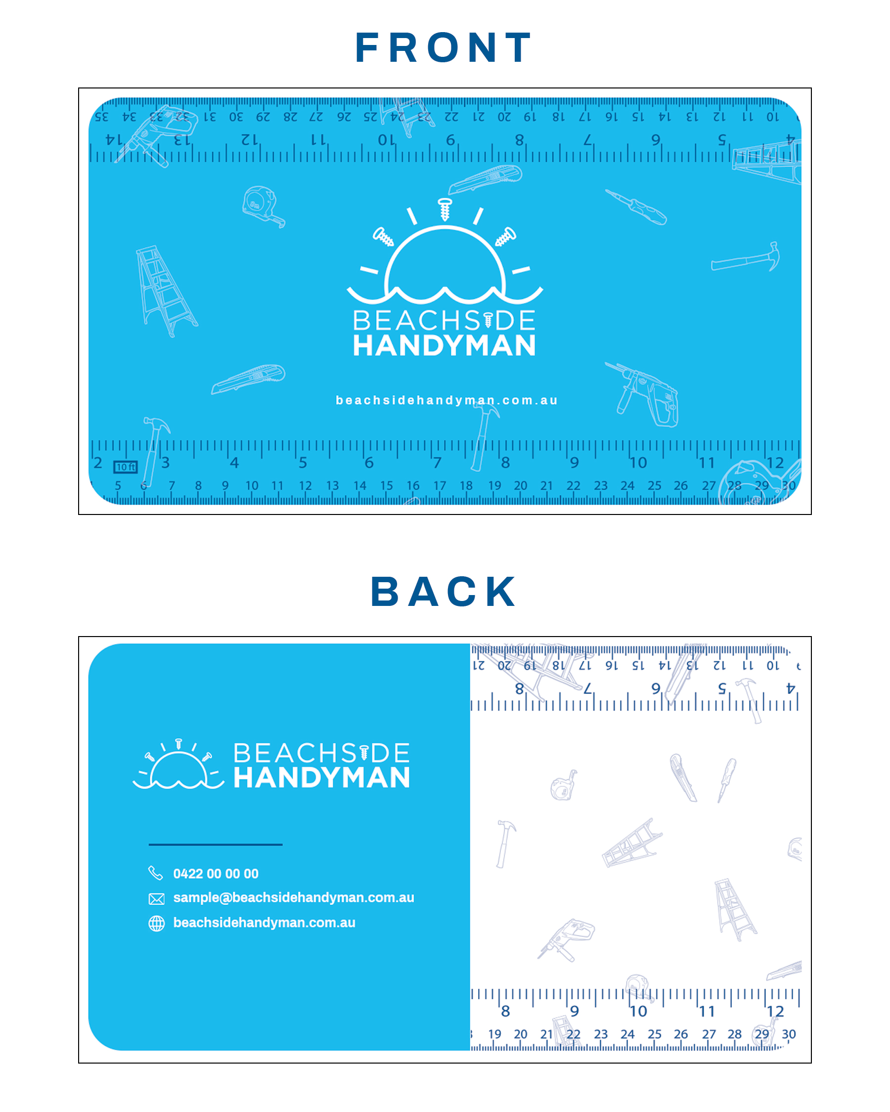 Business Card Design by Champ12 for Beachside Handyman | Design #23838347