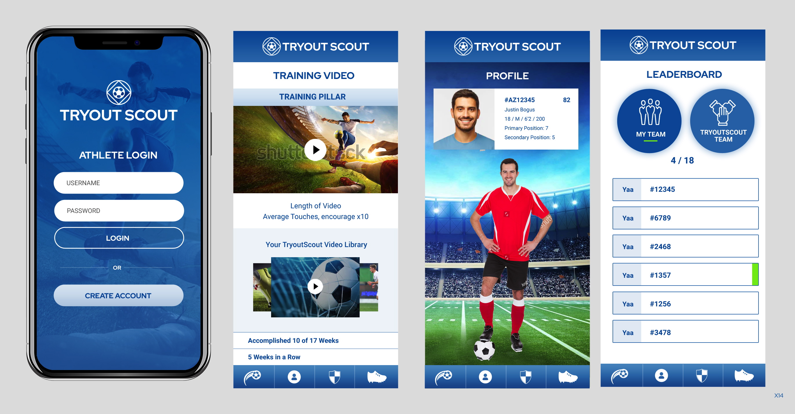 Web Design by pb for TRYOUTSCOUT, LLC | Design #23856712