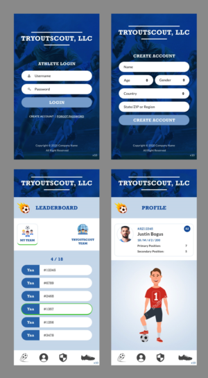 Web Design by pb for TRYOUTSCOUT, LLC | Design: #23864406