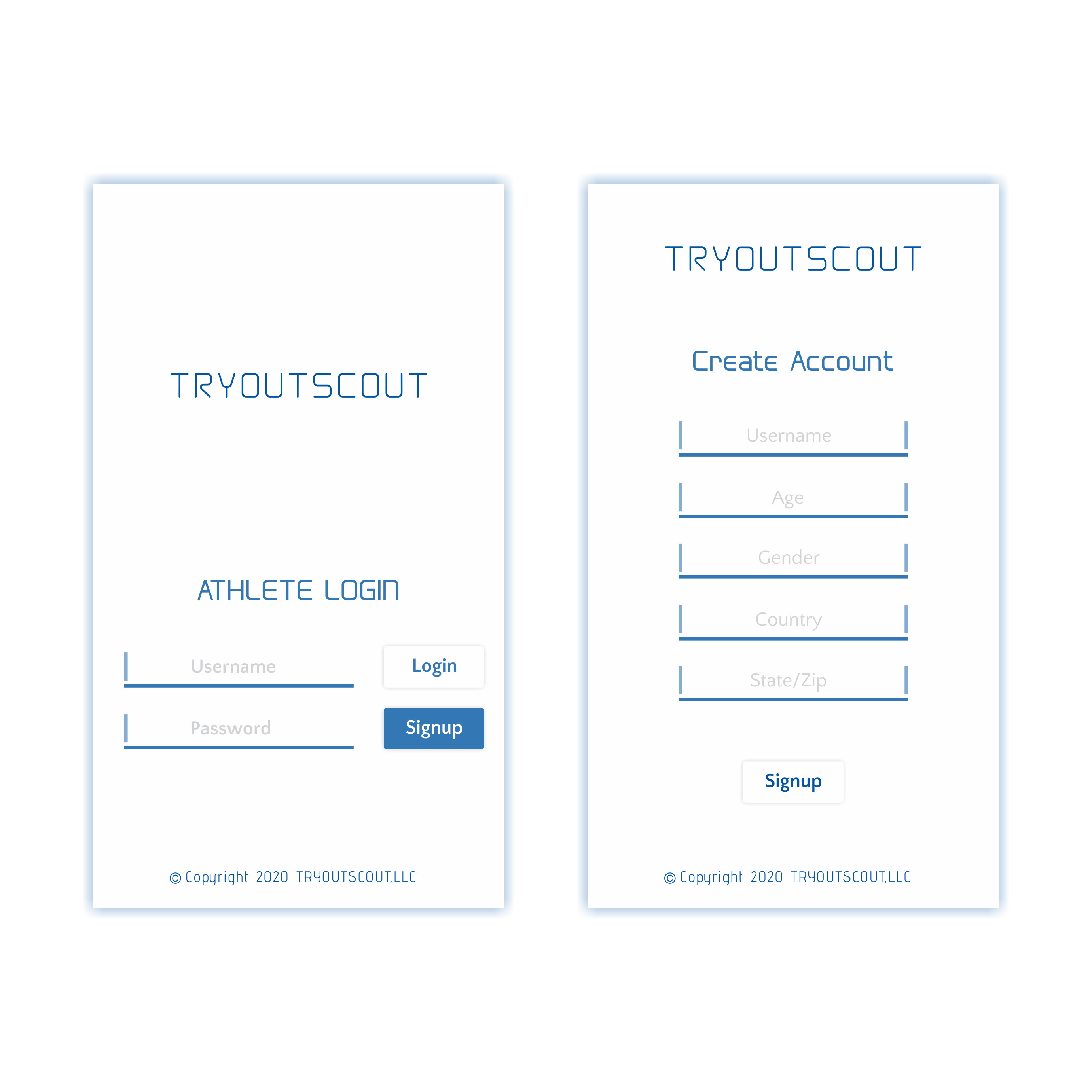 Web Design by izun9 for TRYOUTSCOUT, LLC | Design #23964139