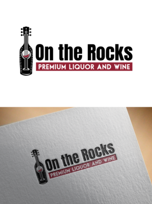 On the Rocks - Premium Liquor and Wine | Logo Design by design.bb