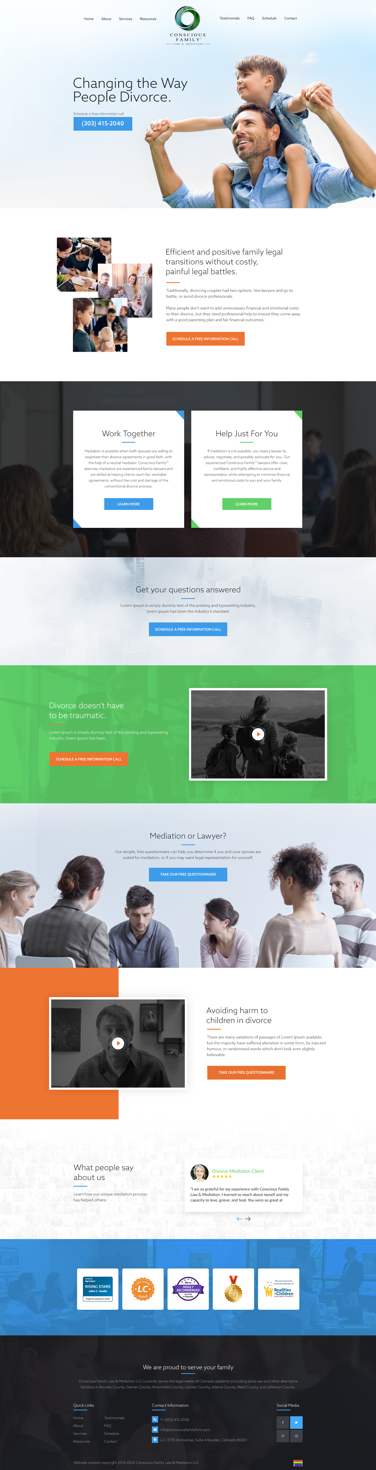 Squarespace Design by Ahmed @li for Conscious Family Law & Mediation | Design #23939809