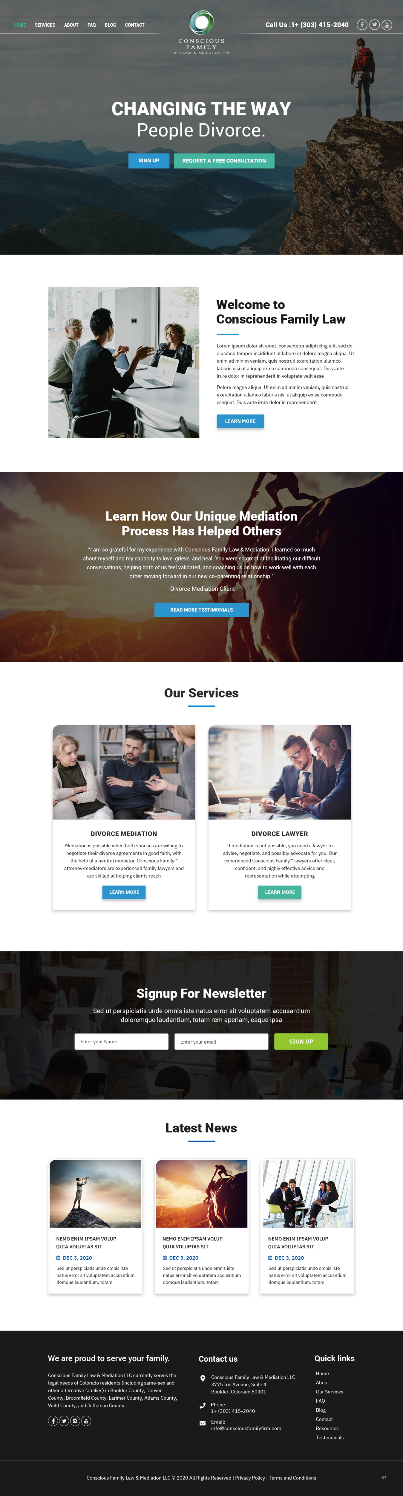 Squarespace-Design von pb für Conscious Family Law & Mediation | Design #23864276