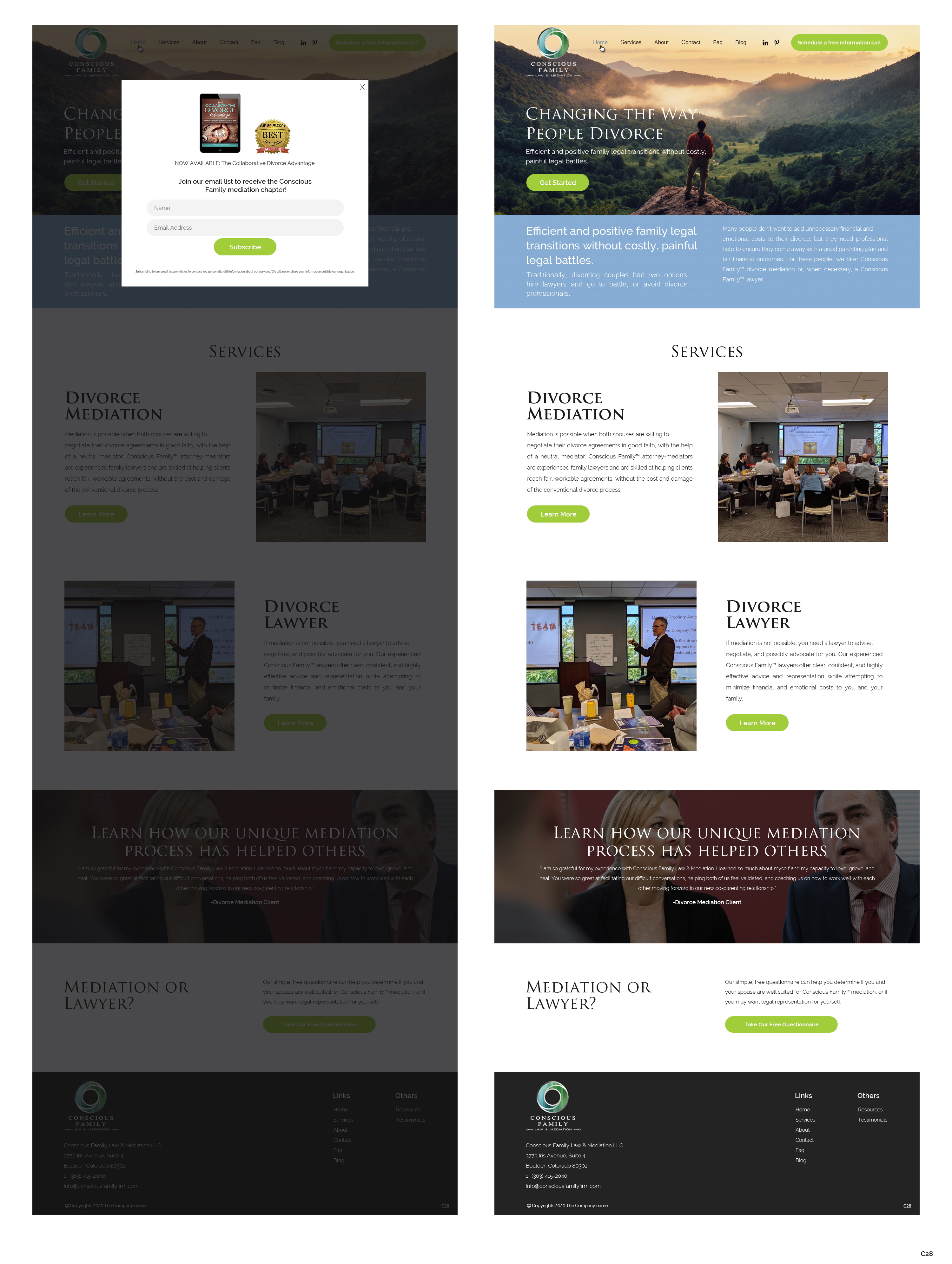 Squarespace-Design von pb für Conscious Family Law & Mediation | Design #23864279