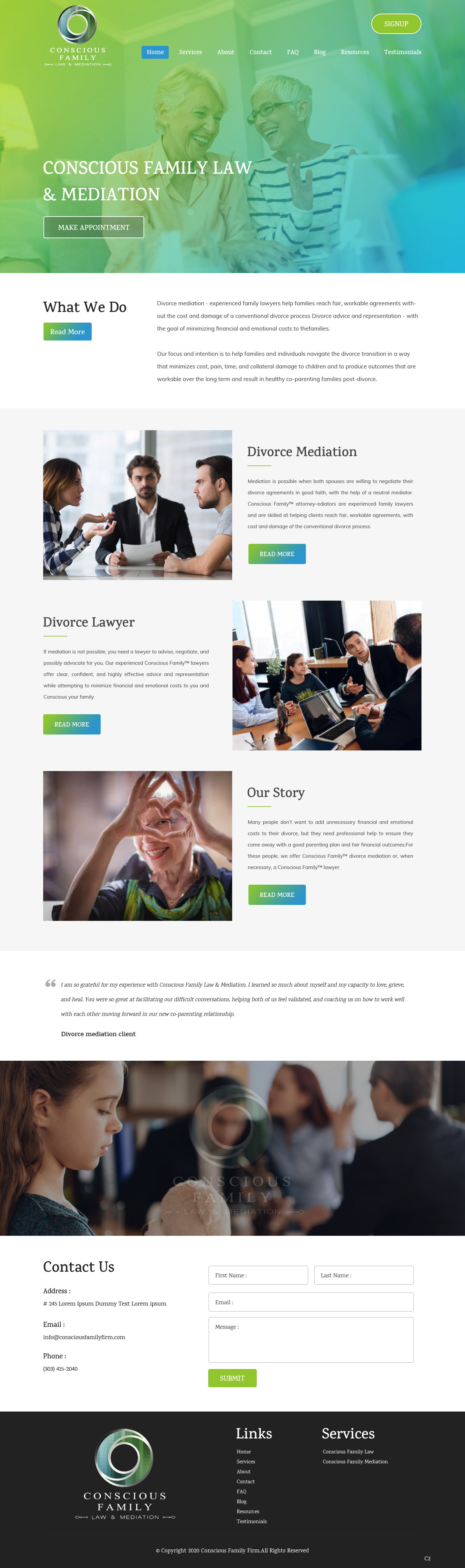 Squarespace-Design von pb für Conscious Family Law & Mediation | Design #23864280