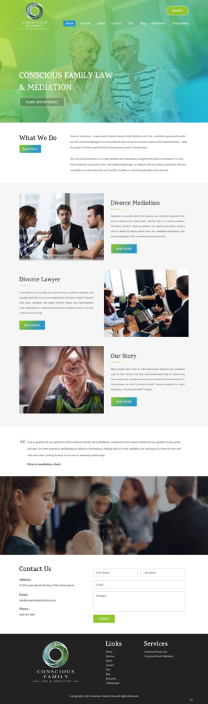 Squarespace Design by pb for Conscious Family Law & Mediation | Design: #23864280