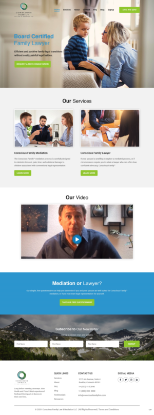 Squarespace Design by pb for Conscious Family Law & Mediation | Design: #23864285