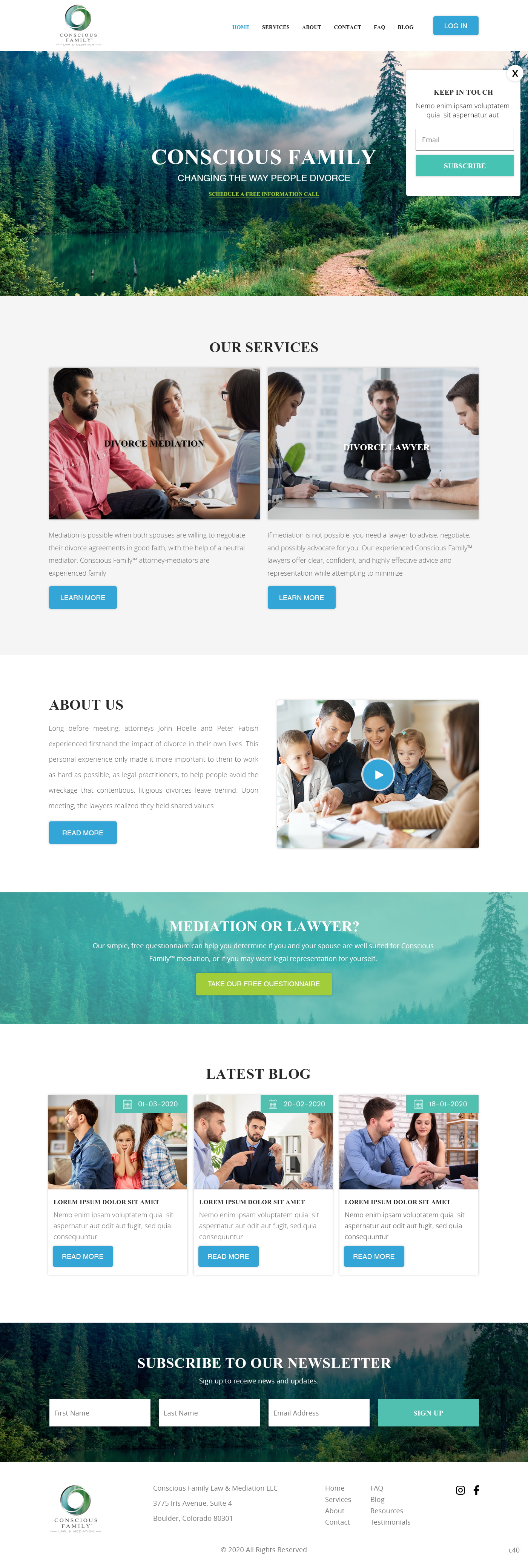 Squarespace-Design von pb für Conscious Family Law & Mediation | Design #23864288