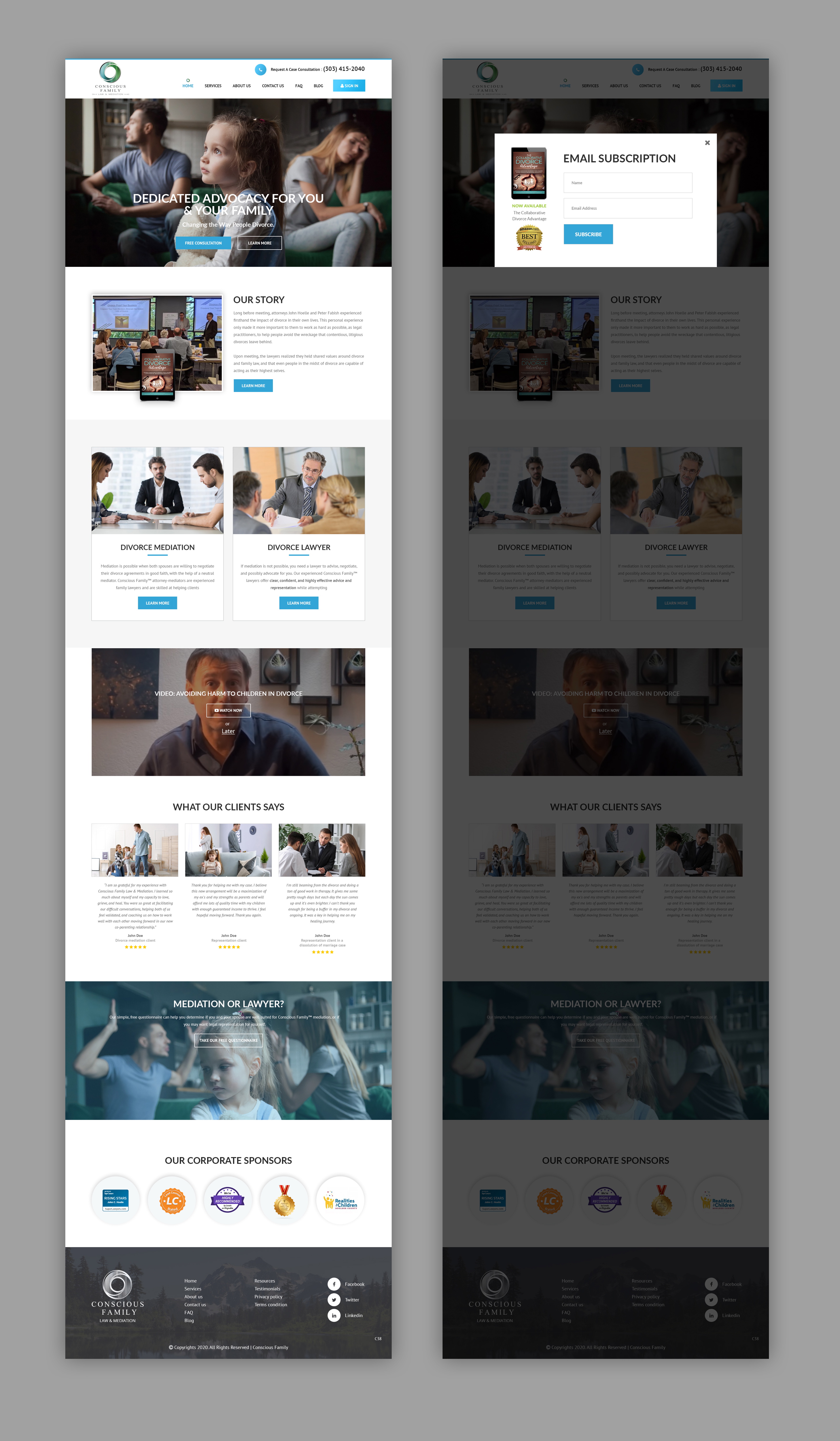 Squarespace Design by pb for Conscious Family Law & Mediation | Design #23864289