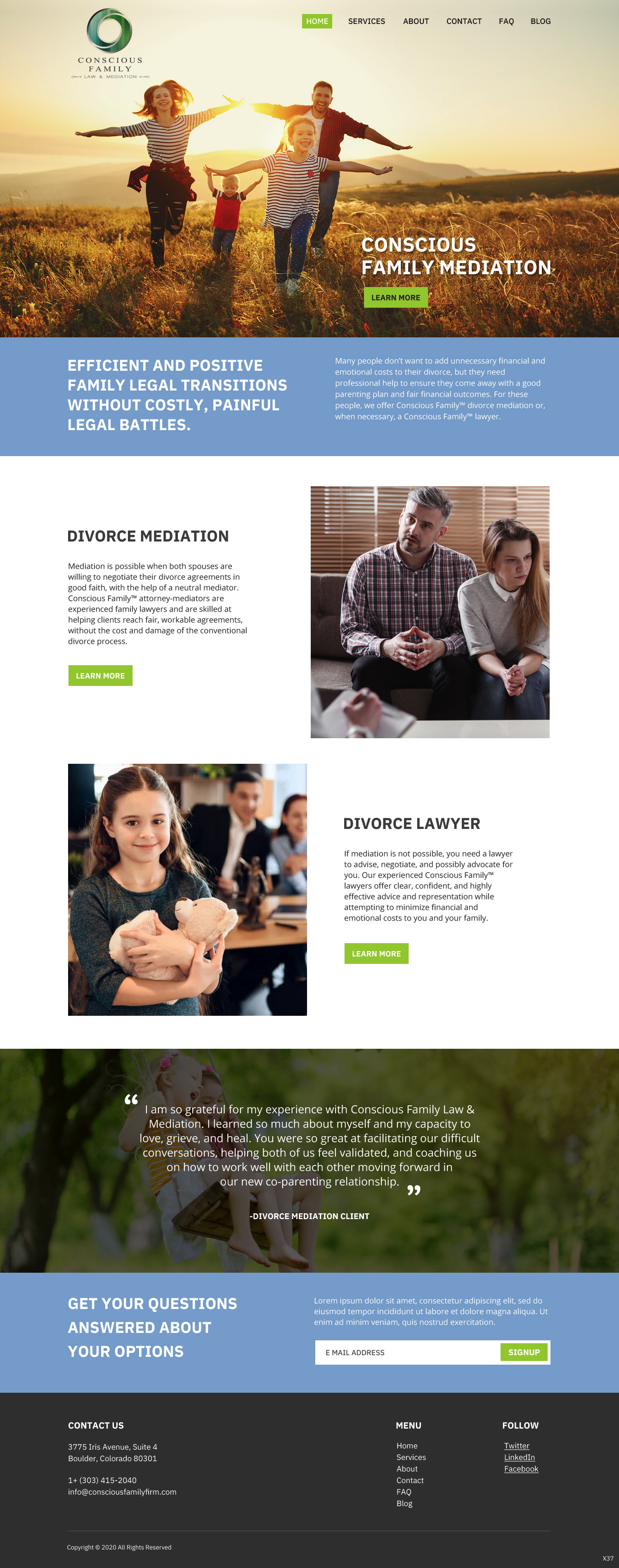 Squarespace-Design von pb für Conscious Family Law & Mediation | Design #23864291