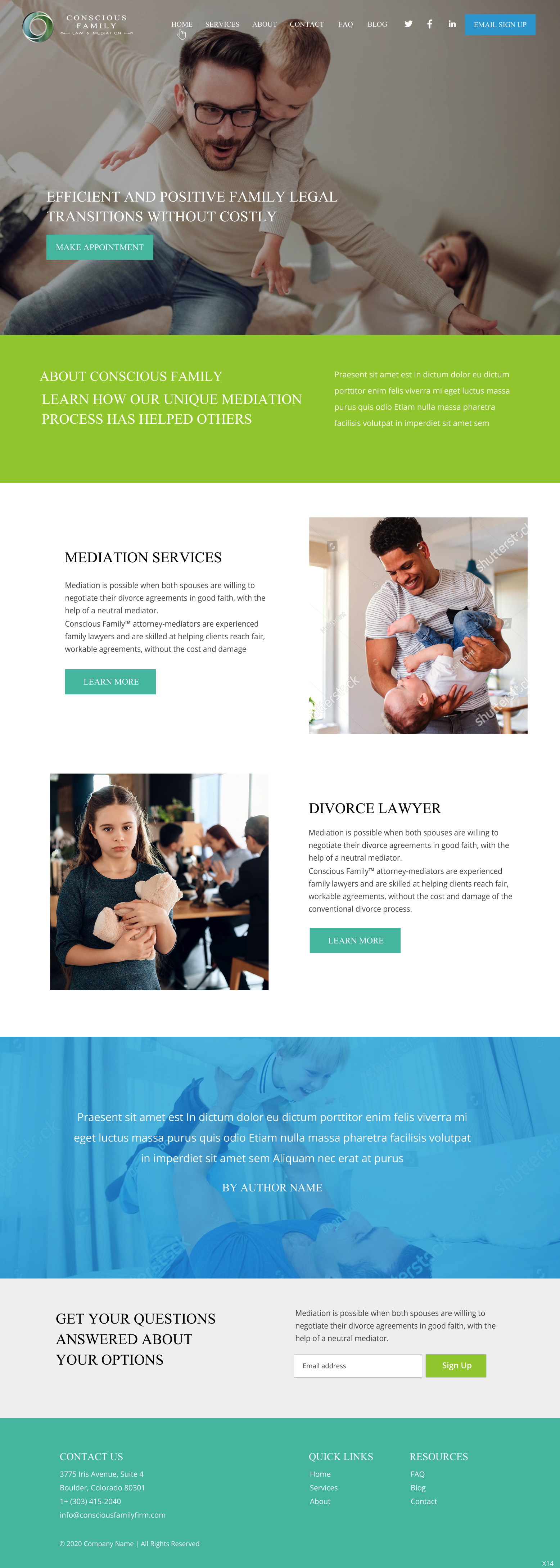 Diseño de Squarespace por pb para Conscious Family Law & Mediation | Diseño #23878016