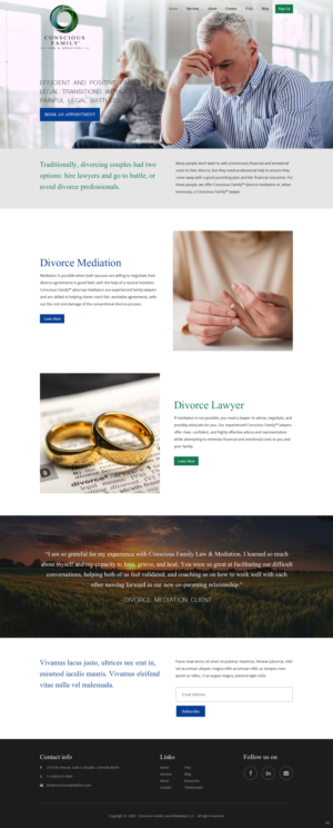 Squarespace Design by pb for Conscious Family Law & Mediation | Design: #23878017
