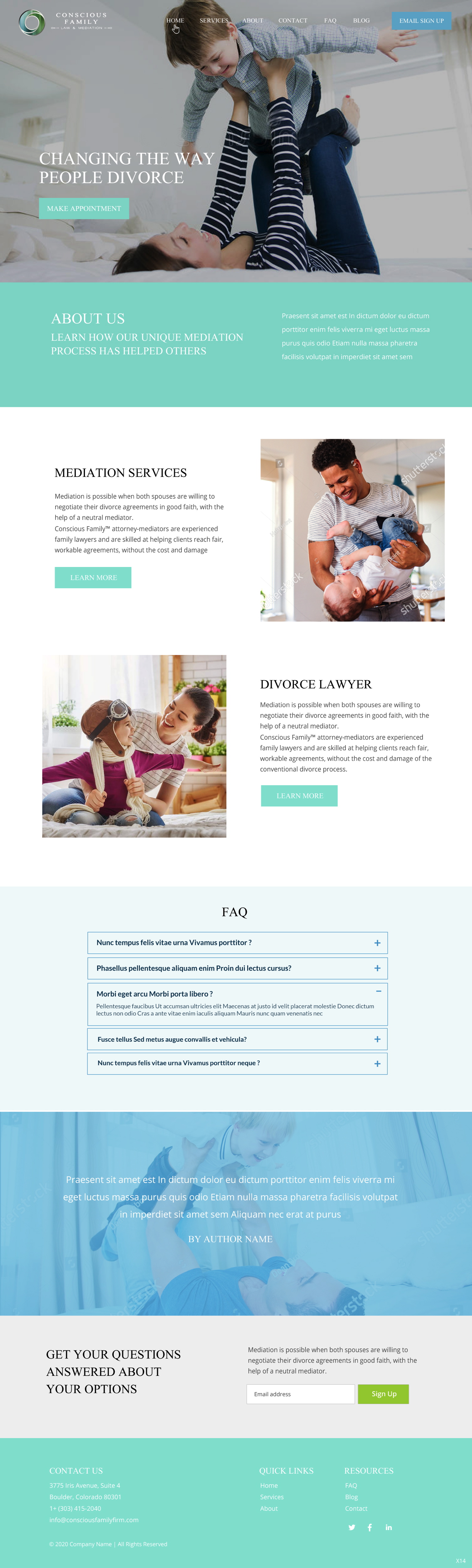 Squarespace Design by pb for Conscious Family Law & Mediation | Design #24021591