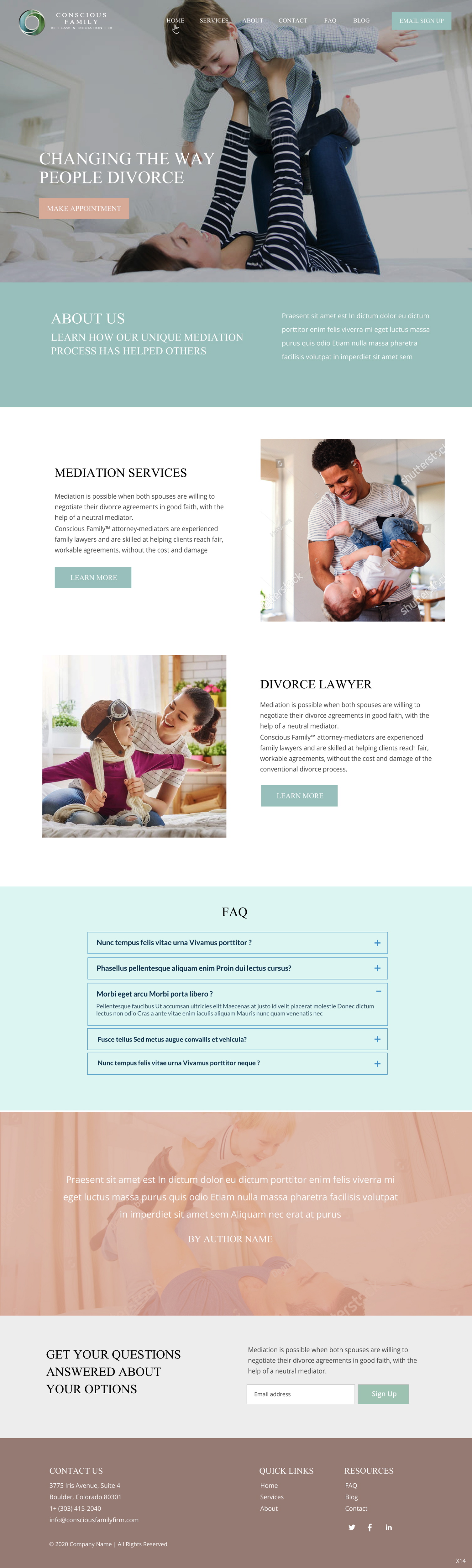 Squarespace Design by pb for Conscious Family Law & Mediation | Design #24021593
