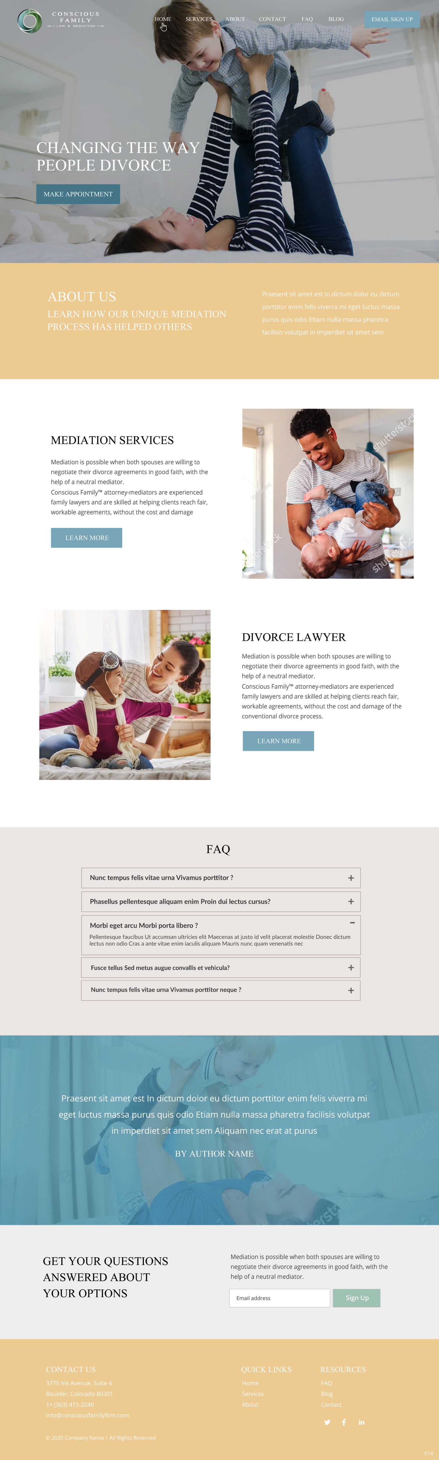 Squarespace Design by pb for Conscious Family Law & Mediation | Design #24021594