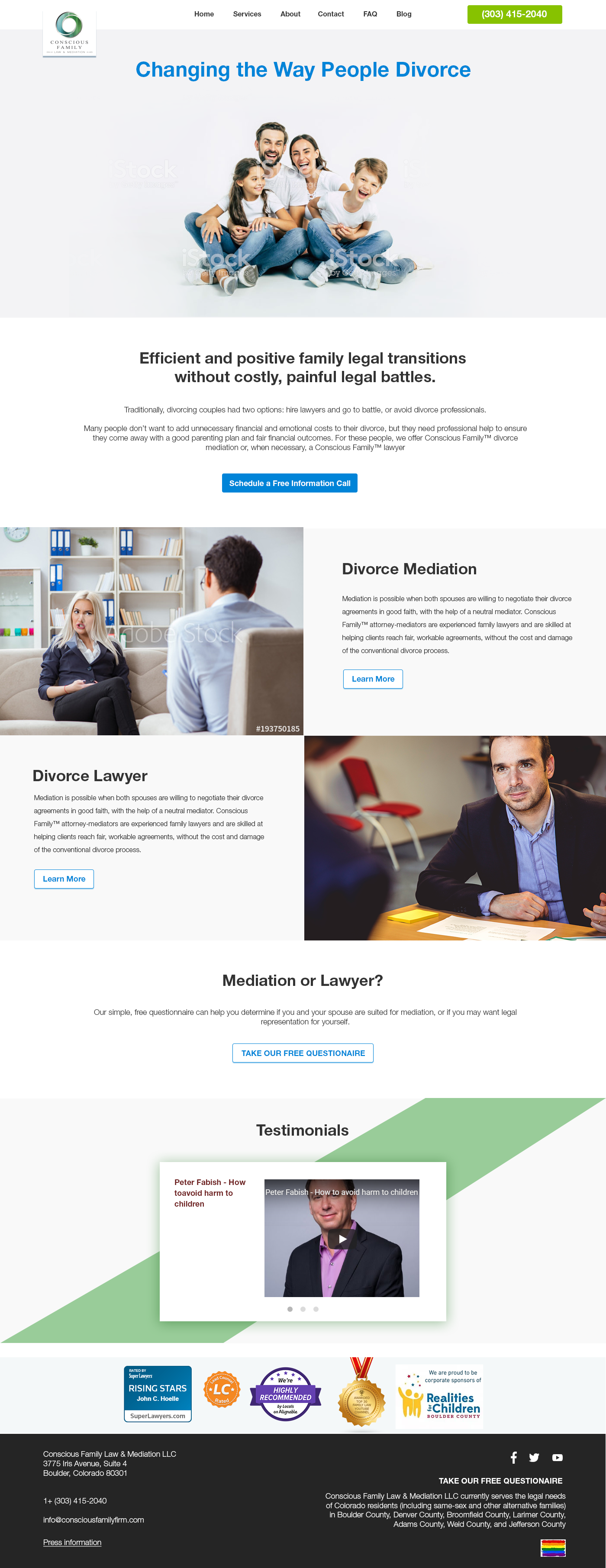 Diseño de Squarespace por 1Design para Conscious Family Law & Mediation | Diseño #23927669