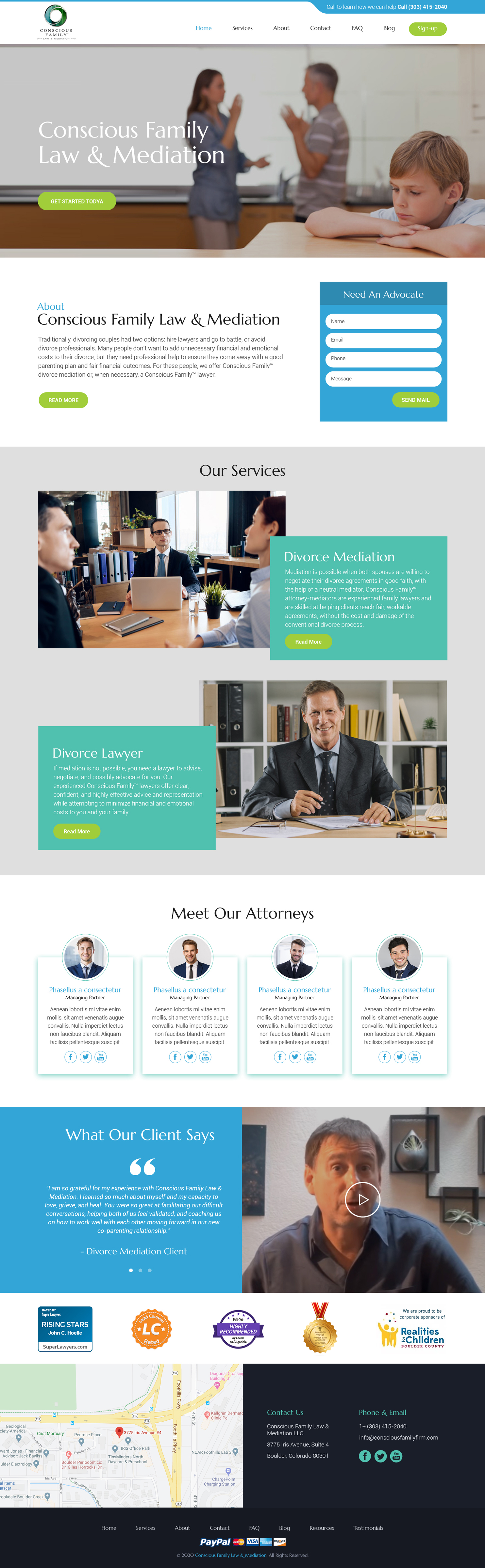 Squarespace Design by sai.designer87 for Conscious Family Law & Mediation | Design #23904067