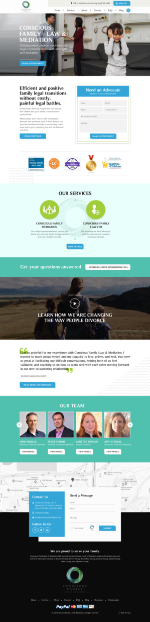 Squarespace Design by sai.designer87 for Conscious Family Law & Mediation | Design: #23910482
